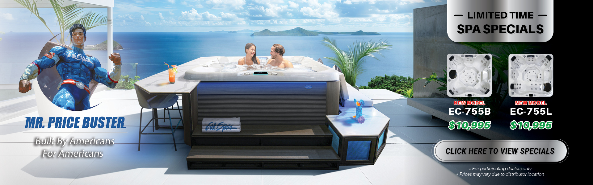 Calspas hot tub being used in a family setting - National City