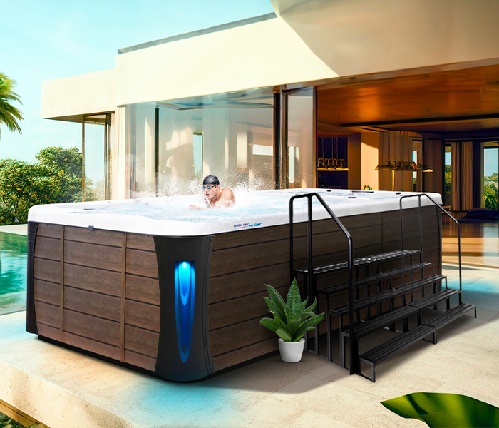 Calspas hot tub being used in a family setting - National City